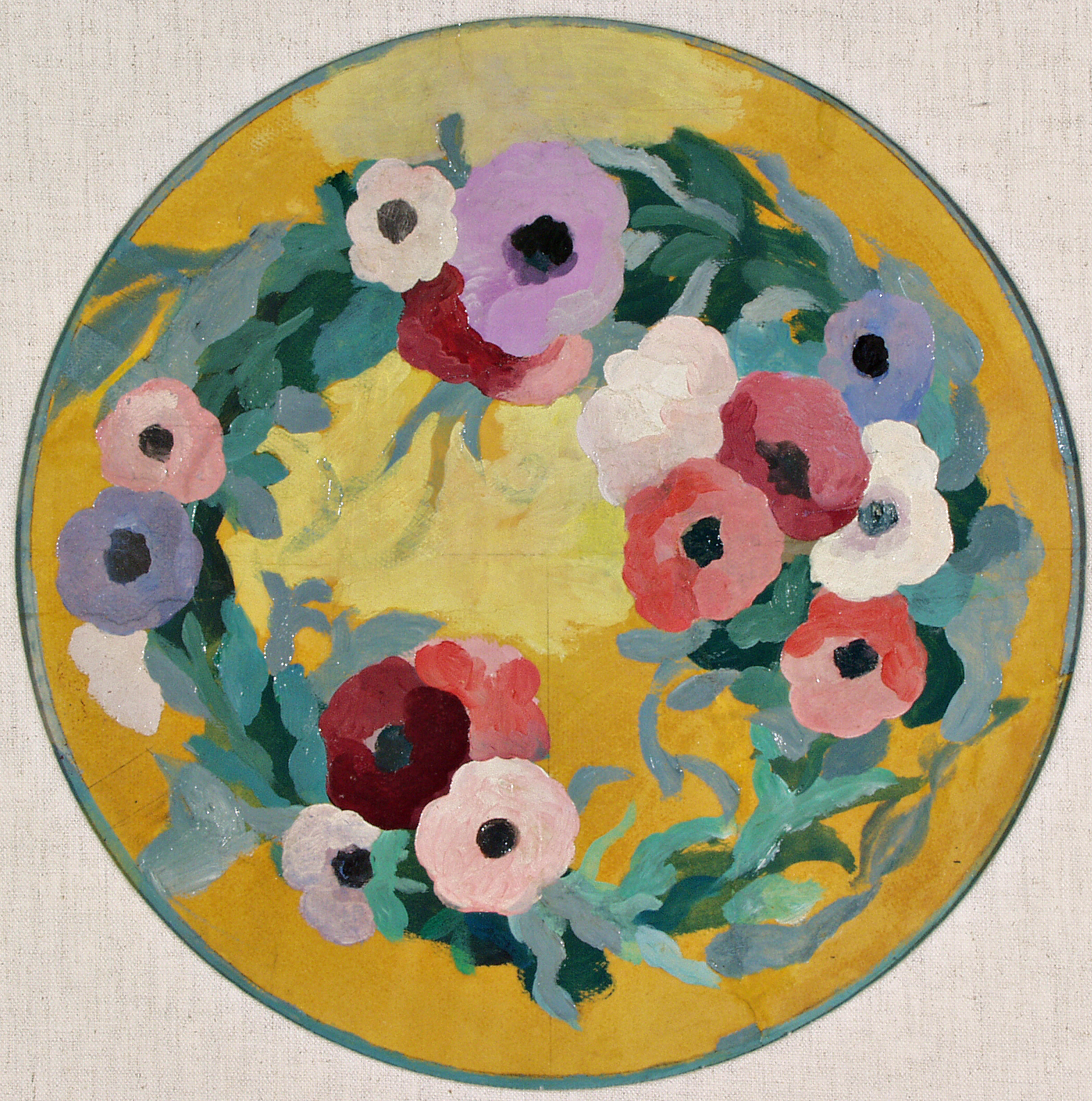 Image de l'oeuvre La Ronde des fleurs (étude pour un tapis)
